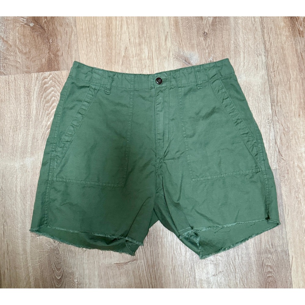 Quiksilver Olive Green Raw Hem Shorts Men's Size 30